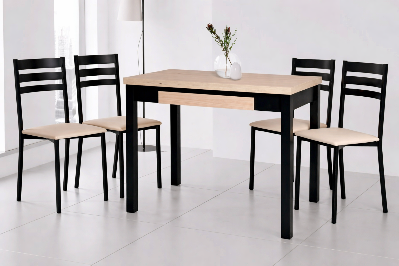 Pack Mesa de Cocina + 4 Sillas